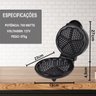 Máquina Waffle 110v Antiaderente 5 Formas Coração 700w:rosa - 7