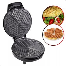 Máquina Waffle 110v Antiaderente 5 Formas Coração 700w:rosa - 2