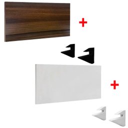 Prateleira Madeira Com Suportes ABS 60x25 Branca Brasforma - 6