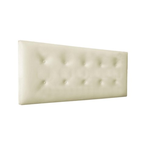 Cabeceira Botões Cama Box Estofada Luxo Corino Rbl:casal Painel/bege