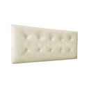 Ver imagem 1 de Cabeceira Botões Cama Box Estofada Luxo Corino Rbl:casal Painel/bege