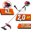 Ver imagem 2 de Cortador de Grama Anmax Cg430-p Tb À Gasolina 43cc 2hp Roçadeira Profissional + Óleo Stihl