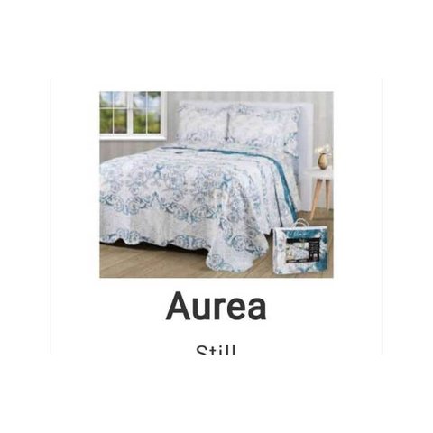 Colcha Cobre Leito Casal Queen Patchwork Ultrasonic Áurea Dupla face