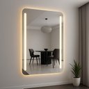 Ver imagem 1 de Espelho Retangular 70x50cm Touch Led 3000k Crys Reduna