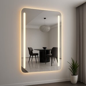 Espelho Retangular 70x50cm Touch Led 3000k Crys Reduna