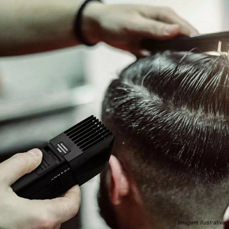 Máquina Cortar barbear Cabelo fazer Barba Pezinho Recarregável depilar Sem fio 389B - 2