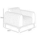 Ver imagem 4 de Kit 2 Poltronas Decorativas Base Gold Molino D06 PU C-12 Branco - Mpozenato