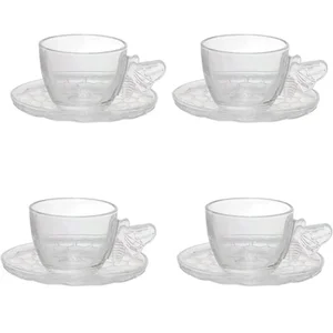 Jogo de 4 Xícaras para Chá Bee 80ml - Hauskraft