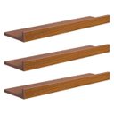 Ver imagem 2 de Kit 3 Prateleiras Porta Quadros 60 x 10cm Freijó Suporte Invisível