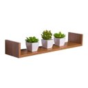 Ver imagem 1 de Prateleira U 60 x 15cm Freijó Suporte Invisível