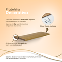 Ver imagem 4 de Prateleira 60 X 20cm Freijó Suporte Invisível