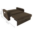 Ver imagem 4 de Sofá Cama Âmbar 2 Lugares 140cm Cappuccino Suede Matrix