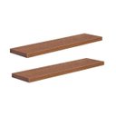 Ver imagem 2 de Kit 2 Prateleiras 60 x 15cm Freijó Suporte Invisível