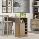 Ver imagem 1 de Ilha Bancada Gourmet Adega para Cozinha 1 Porta 140cm Avelã Texturizado - Clicklar