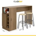 Ver imagem 4 de Ilha Bancada Gourmet Adega para Cozinha 1 Porta 140cm Avelã Texturizado - Clicklar