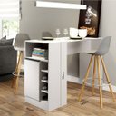 Ver imagem 2 de Ilha Bancada Gourmet Adega para Cozinha 1 Porta 140cm Branco Texturizado - Clicklar