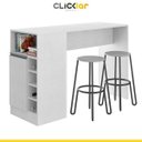 Ver imagem 4 de Ilha Bancada Gourmet Adega para Cozinha 1 Porta 140cm Branco Texturizado - Clicklar