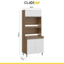 Ver imagem 3 de Torre Quente para Forno e Micro Cozinha Bela 80x195x52 Avelã/branco Tx 0453 - Clicklar