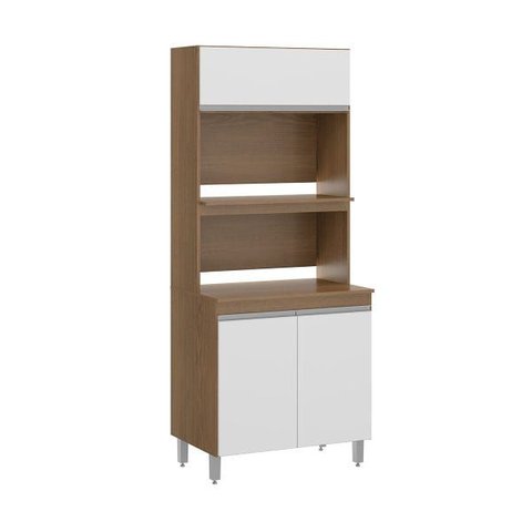 Torre Quente para Forno e Micro Cozinha Bela 80x195x52 Avelã/branco Tx 0453 - Clicklar