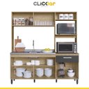Ver imagem 3 de Cozinha Compacta Gabriela 180 Cm Balcão Pia Forno/micro Nicho Mdp 15mm Pátina Grafite - Clicklar