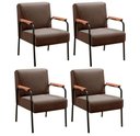 Ver imagem 1 de Kit 4 Poltronas Jade Cor:Veludo Marrom 260