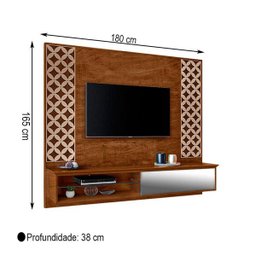 Painel Suspenso para TV até 55 Polegadas Roma Móveis Luapa - 3 Painel Suspenso para TV até 55 Polegadas Roma Móveis Luapa - 3
