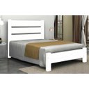 Ver imagem 1 de Cama de Casal Vitória de Madeira Maciça Angelim Pedra/tauari - Cor Branco
