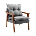 Ver imagem 2 de Poltrona Decorativa Pérola Vivaro Decor Linho Cinza