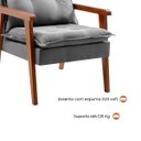 Ver imagem 5 de Poltrona Decorativa Pérola Vivaro Decor Linho Cinza