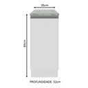 Ver imagem 3 de Balcão Armário de Cozinha 35 cm 1 Porta Branco Glamy Madesa