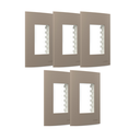 Ver imagem 1 de Kit 5 Placa com Suporte 4x2 3 Postos Sleek Argila Margirius Cor:argila
