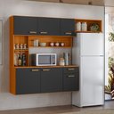 Ver imagem 2 de Cozinha Suspensa com Balcão 180cm Manu Freijo Uv Grafite Acetinado - Ssx Multicoisas