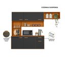 Ver imagem 1 de Cozinha Suspensa com Balcão 180cm Manu Freijo Uv Grafite Acetinado - Ssx Multicoisas