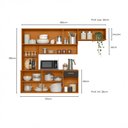 Ver imagem 4 de Cozinha Suspensa com Balcão 180cm Manu Freijo Uv Grafite Acetinado - Ssx Multicoisas