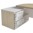 Ver imagem 2 de Conjunto Escritório Home Office 3 Peças Corp A06 Carvalho-branco - Mpozenato