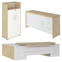 Ver imagem 1 de Conjunto Escritório Home Office 3 Peças Corp A06 Carvalho-branco - Mpozenato