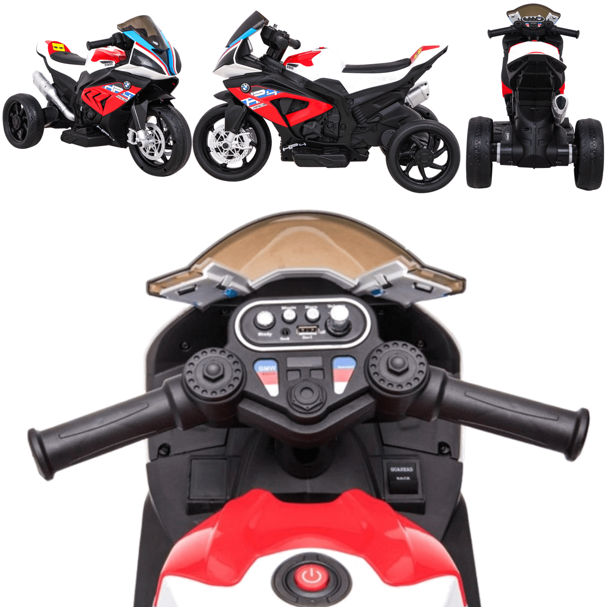 Moto Eletrica Infantil Zippy Toys Bmw Hp4 Racer Sport 6v - 4