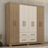 Guarda Roupa Itapema Quarto com 8 Portas e 4 Gavetas Canelato+3d Canelato-off White - 4