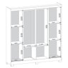 Guarda Roupa Itapema Quarto com 8 Portas e 4 Gavetas Canelato+3d Canelato-off White - 3