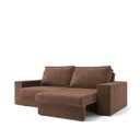 Ver imagem 2 de Sofá Capri 2 Lugares Retrátil e Reclinável 160cm Marrom Suede