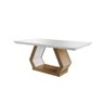 Mesa de Jantar 6 Lugares Rufato Alvorada 25693.49.2 com Tampo de Vidro Off White/Imbuia SE - 1