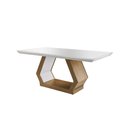 Ver imagem 1 de Mesa de Jantar 6 Lugares Rufato Alvorada 25693.49.2 com Tampo de Vidro Off White/Imbuia SE