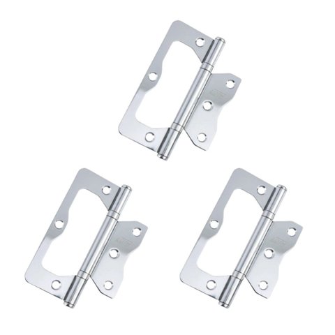 Kit 3 Dobradiça Sobrepor para Porta Zincada 4" X 3" - Loth