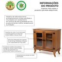 Ver imagem 4 de Kit Balcão e Cristaleira com LED 2 Portas Madeira de Reflorestamento Castanho