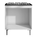 Ver imagem 3 de Balcão Cooktop Andréia 79cm com 2 Portas Amêndoa/preto - Ajl Móveis