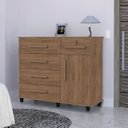 Ver imagem 2 de Gaveteiro 5 Gavetas para Quarto Imbuia - Trinobel