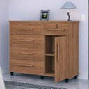 Ver imagem 3 de Gaveteiro 5 Gavetas para Quarto Imbuia - Trinobel