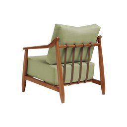 Kit 2 Poltronas Decorativa Vita Estofada Boucle Verde Oliva - Mel - 3