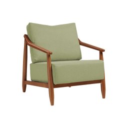 Kit 2 Poltronas Decorativa Vita Estofada Boucle Verde Oliva - Mel - 2