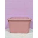 Ver imagem 3 de Caixa Organizadora com Trava e Rodinhas 30lts Plasnorthon Cor Rosa